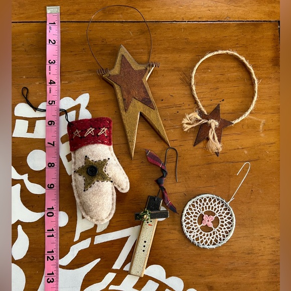 Ornament Lot (5) Vintage- Primitive- Rustic 🎄 - Picture 3 of 8